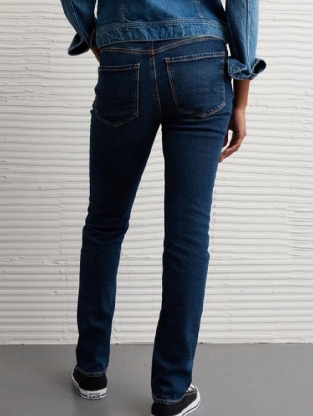 American Eagle Mid Rise Skinny Jean Darkest Dazzler Size 10S NWT